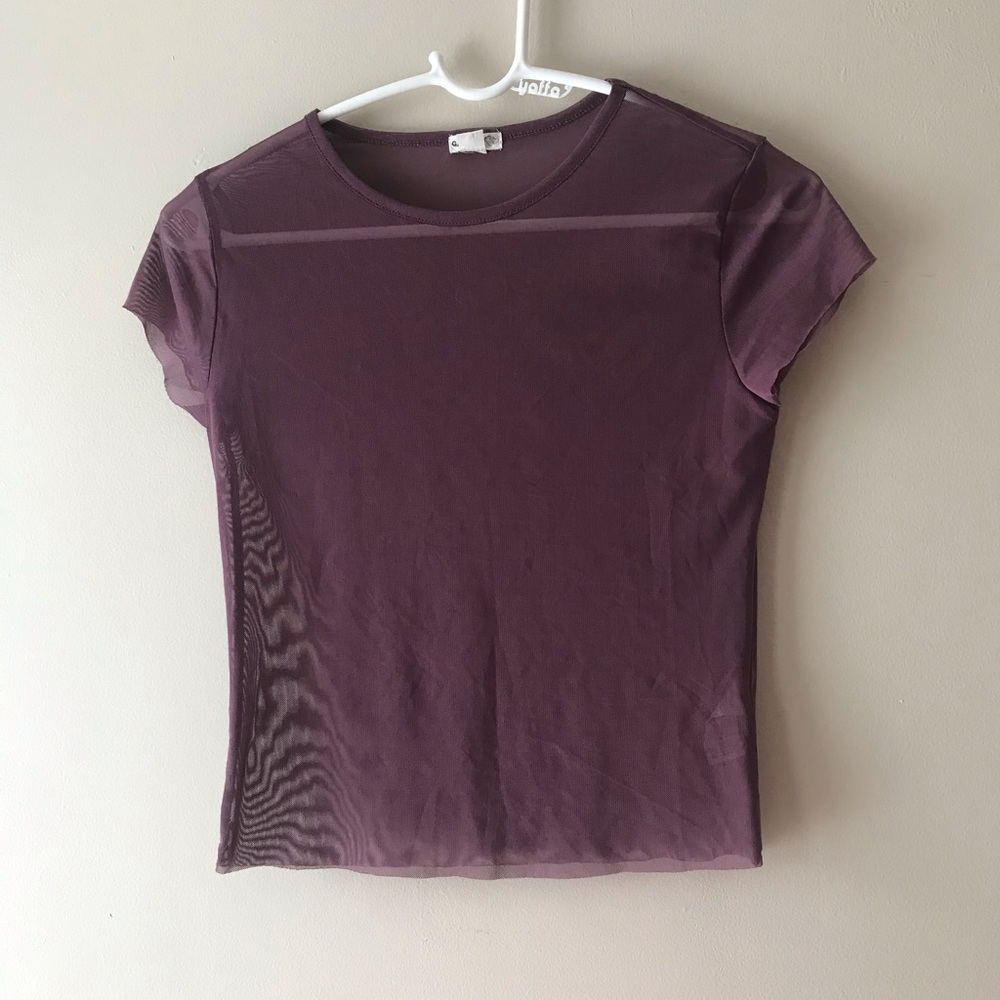 Mesh crop tee